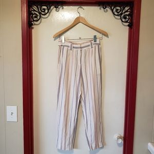 Express Linen Blend Ankle High-rise Pants